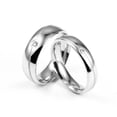 thumbnail image 2 of 4MM/6MM Silver AAA CZ Band Men Womens 316 Stainless Steel Couple Rings Size 6-11, 2 of 7