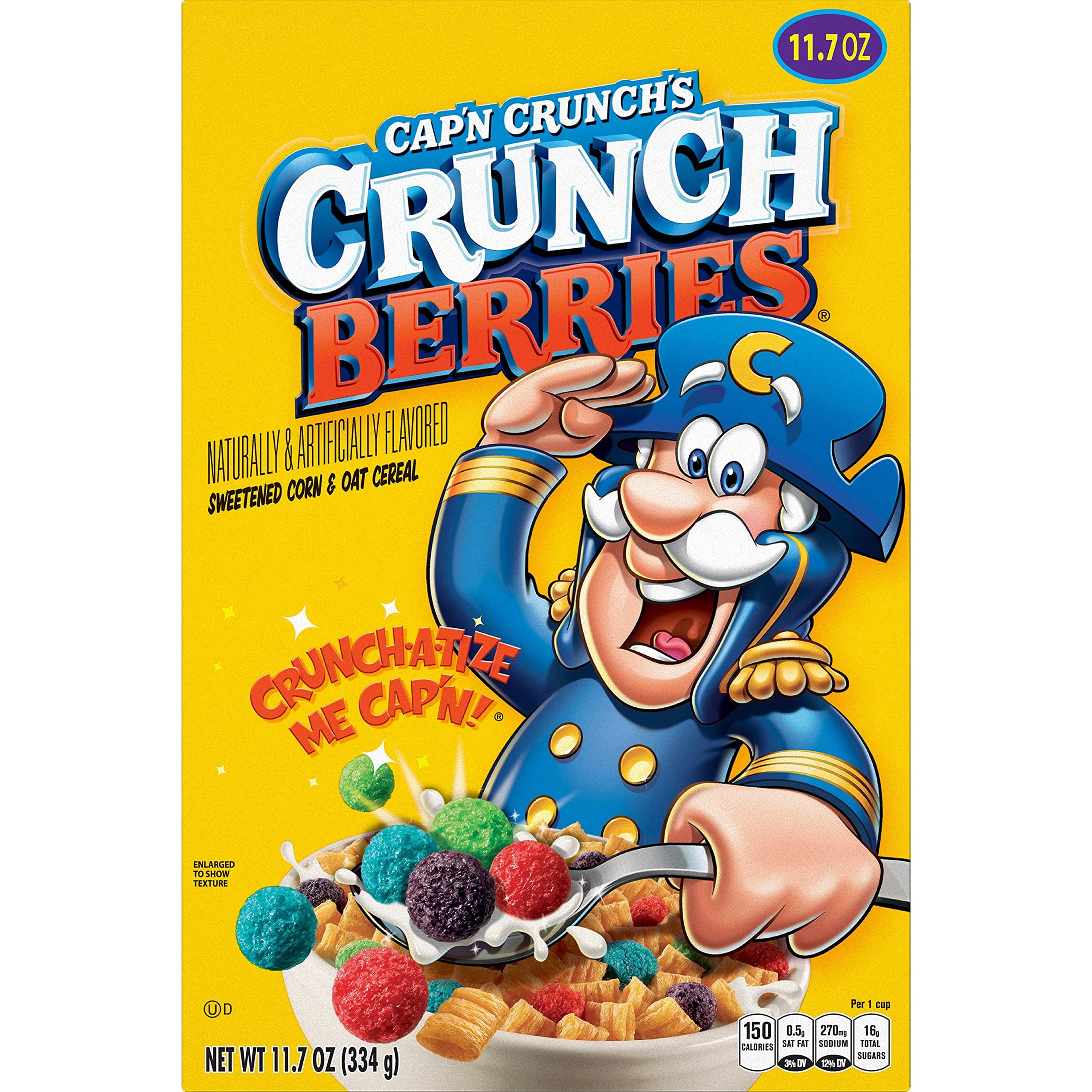 Quaker Captain Crunchberries Cereal 11.7 oz (Pack of 12)