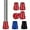 Red, variant on SupreGear 3/4 inch Cane Tips, Steel-Reinforced, Non-Slip Mobility Aid, 4 pack, Blue