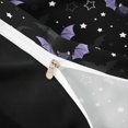 thumbnail image 4 of Homewish Cute Cartoon Purple Bat Bedding for Kids, Mystic Sky Star Moon Duvet Cover Full, Black Reversible, 3 Pieces, 1 Duvet Cover and 2 Pillowcases, 4 of 6