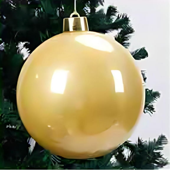 Feltree 5 Inch Glitter Christmas Ornaments Balls, Shatterproof Plastic Decorations with Hanging Rope for Christmas Tree and Ceiling Hanging, Holiday Party Decor