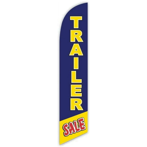 Cobb Promo Trailer Sale Blue Advertising Feather Flag 12ft - Replacement Flag Only Without Poleset