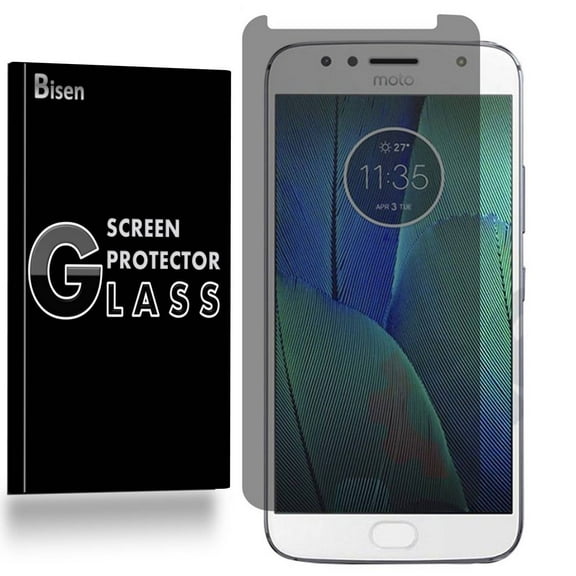 Motorola Moto G5 Plus [2-Pack BISEN] Privacy Tempered Glass Screen Protector, Anti-Spy [Keep your screen secret]