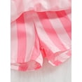 thumbnail image 6 of Seyurigaoka Baby Girls Romper Suits,Color Contrast Stripe Slim fit Sleeveless Bodysuit+Leather Belt, 6 of 8