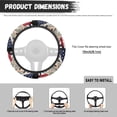 thumbnail image 5 of Uorisanigo American Flag Car Steering Wheel Protector Hill Print Steering Wheel Cover for Women Washable 15 Inch Steering Wheel Cover for Winter Flannel Car Accessories Gift for Birthday, 5 of 8