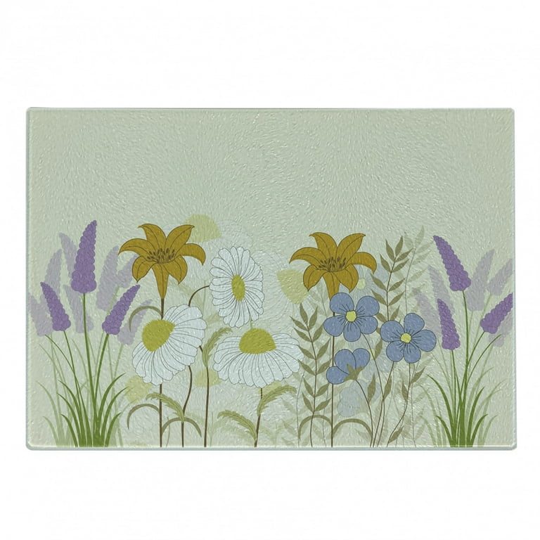 Mini Tempered Glass Cutting Board - Floral