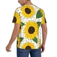 thumbnail image 2 of Uemuo Sunflowers Print Mens Polo Shirts Baseball T-shirt Performance Short Sleeve Golf Shirt Moisture Wicking Athletic Casual Collared T-Shirt-XX-Large, 2 of 7