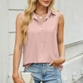 thumbnail image 7 of Womens Tank Tops 2025 Loose Fit Casual V Neck Shirts Flowy Sleeveless Summer Tops Pink L, 7 of 7