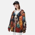 thumbnail image 3 of Balery Cute Colorful Flower French Bulldog Sudadera ligera de manga larga con capucha y protección solar UPF 50+ para hombre y mujer, ideal para pesca y running-Medium, 3 of 7