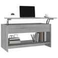 thumbnail image 2 of vidaXL Coffee Table Grey Sonoma 102x50x52.5 cm Engineered Wood, 2 of 5