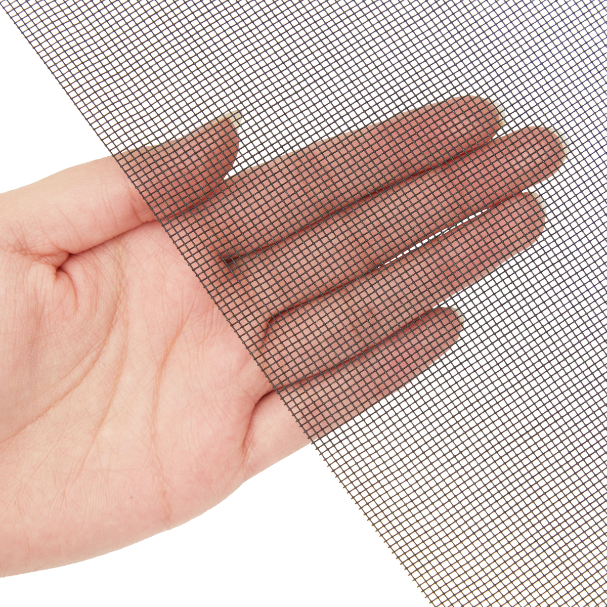 Replacement Black Fiberglass Window Screen Mesh Roll for Windows, Screen Doors, and Crafting (118x39 in)