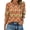 Orange Floral, variant on Fantaslook Blouses for Women Dressy Casual 3/4 Length Sleeve Womens Tops with Smocked Cuffs Fashion Shirts
