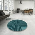 thumbnail image 4 of Ahgly Company Machine Washable Indoor Rectangle Transitional Deep Teal Green Area Rugs, 6' x 9', 4 of 7