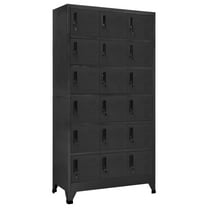 vidaXL Locker Cabinet Anthracite Steel 35.4 x 15.7 x 70.9 in