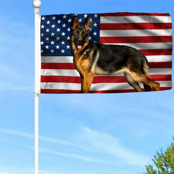 Bayyon German Shepherd Dog Grommet Flag Banner with Grommets 3x5Feet Man cave Decor