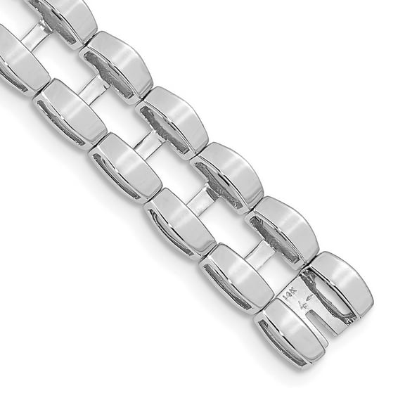 14k White Gold Bracelet Jackets Women's 11 mm 6.5 in Tennis Jacket Blank