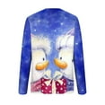 thumbnail image 5 of Chandail à Capuche de Noël pour Femmes Manches Longues Décontracté Impression de Noël Col Rond Chandail Tunique Hauts en Liquidation, 5 of 5
