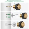 thumbnail image 4 of Uxcell 2-Pack Topes de Puerta de Suelo, Tope de Puerta Cilíndrico de Acero Inoxidable con Amortiguador de Goma Plástica [Tono Dorado], 4 of 7