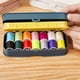 thumbnail image 5 of Kit de Costura, Caja de Almacenamiento de 2 Compartimentos, Contenedor, Bolsa Organizadora, Bolsa de Transporte, Portátil para Tijeras , oscuro BLESIY Hilo de coser, 5 of 8
