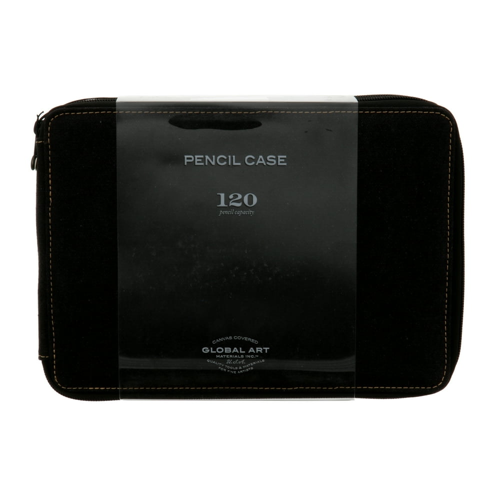Global Art Canvas Pencil Case, 120Pencil Case Black