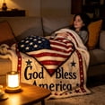thumbnail image 6 of Nkmbld 4th of July Patriotic Blanket, Memorial Day Soft Cozy Flannel Blanket, Patriotic Lightweight Cozy Fleece Blanket for Couch Sofa Bed Decor, 6 of 8