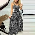 thumbnail image 2 of Vestido de Verano para las Mujeres Vestido de Suspensión de Temperamento Sexy de Impresión de Leopardo de Moda, Nuevo sin Mangas, 2 of 6