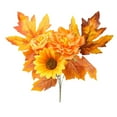 thumbnail image 2 of Artificial Fall Flower Bouquet with Sunflowers Pumpkins Maple Leaves for Thanksgiving Halloween Home Table Centerpiece Decor, 2 of 5
