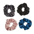 thumbnail image 2 of Scunci The Original Scrunchie Luxury Velvet Gift Set Includes 4 Unique Scrunchies: Leopard, Black, Pink, Teal in Acrylic Presentation Box, 2 of 8