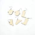 thumbnail image 7 of SmartBy 1 Pair of Earrings Stylish Wooden Cowgirl Style Earrings Lightweight Dangle Western Hook Piercing Earrings, 7 of 7