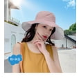thumbnail image 6 of SikaFu Solid Color Double -Sided Sun Hat Female Summer New Sunscreen Hat Pure Cotton Large Eaves Simple Wild Classic Fisherman Hat Tide, 6 of 9