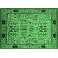 thumbnail image 1 of Ahgly Company Indoor Rectangle Oriental Emerald Green Industrial Area Rugs, 7' x 9', 1 of 4