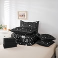 thumbnail image 5 of Feelyou Mystic Galaxy Child Twin Bedding Sets 7-Piece, Bohemian Constellation Bedding Comforter Set, Cartoon Black White Reversible Sheet Sets, Super Cozy Room Decor, 5 of 7