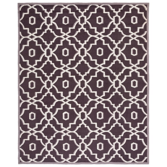 SAFAVIEH Four Seasons Nowell Geometric Polyester Runner Rug, Dark Grey/Ivory, 2'3" x 8'