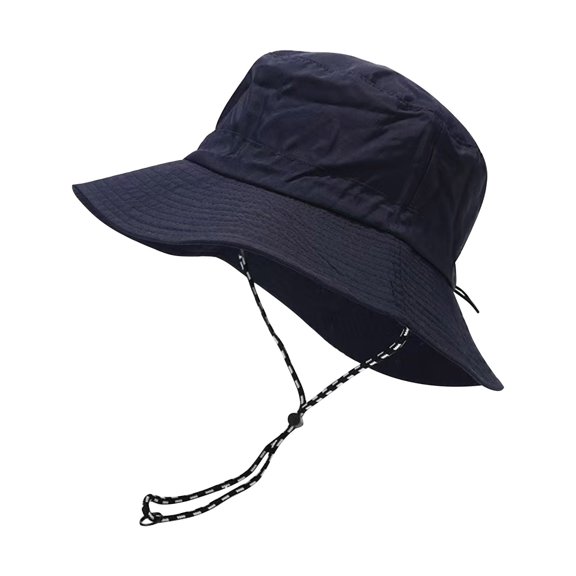 Under$5 Womens Sun Hat Unisex Waterproof Packable Bucket Hat Wide Brim Outdoor Sun Hat with Wind Strap Lightweight Fisherman Cap Gsakboxl