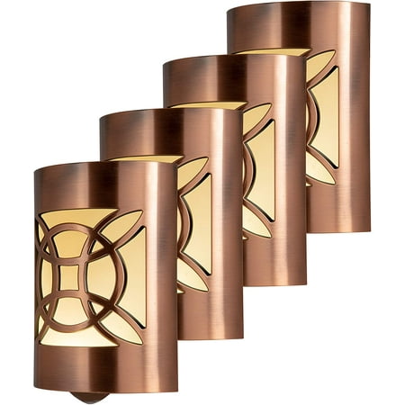 

GE CoverLite LED Night Light Dusk to Dawn Geometric Design Brushed Nickel 11358
