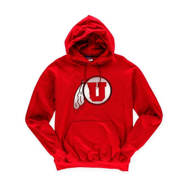 Champion Utah Utes Sudadera con capucha para hombre, rojo, grande Champion Sudadera