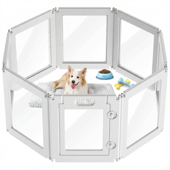 Novan 8-Panel Modular Puppy Playpen – Indoor Pet Exercise Fence