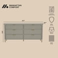 thumbnail image 4 of Park Contemporary 68" Dresser in Gray (6-Drawer), 4 of 8