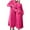 Hot Pink, variant on Dyfzdhu Robes for Women Double Pocket Flannel Bathrobe Soft And Warm Faced Velvet Pajamas Home Wear Robe