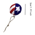 thumbnail image 3 of Ceiling decorations Hanging, Patriotic decorations, 2 in Fabric Covered Baubles, House decorations for Home, Star Motifs, July Fourth Celebration, 3 of 8