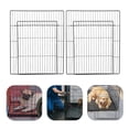 thumbnail image 1 of RUNROTOO 2Ud Panel Metálico Para Pet Fence Con Puerta Flexible Combinación Para Uso Interior Y Exterior Color Negro, 1 of 8