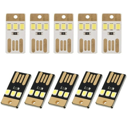 

10pcs Portable Mini Mobile LED Ambient Lamp Camping Night Light (Black)