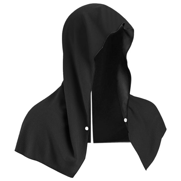 Hooded Cooling Towel, Torqee Fast Wicking Neck Wrap, Outdoor Head Cover, for Sports, Camping, Cycling and Hot Weather, Black