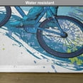 thumbnail image 6 of Ambesonne Sports Place Mats Set of 4, Bicyclist Color Splashes, Standard Size, Blue Aqua Pale Green, 6 of 6