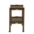 thumbnail image 5 of Weston Home Telluride Wood Finish Folding Bar Cart with Two Detachable Trays, Walnut Finish, 5 of 10