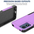 thumbnail image 6 of for Moto G Play 2024 Case: Dual Layer Protective Heavy Duty Cell Phone Cover Shockproof Rugged with HD Screen Protector - Military Protection Bumper Tough - Motorola Moto G Play 4G 2024, Purple, 6 of 15