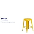 thumbnail image 5 of Home Square 24" Metal Backless Counter Stool in Yellow - Set of 2, 5 of 9