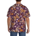 thumbnail image 3 of Fotbe Buffalo Plaid and Butterflys Camisa Estampada de Manga Corta para Hombre, Casual de Verano, Estilo Playero, Sin Arrugas-X-Large, 3 of 5