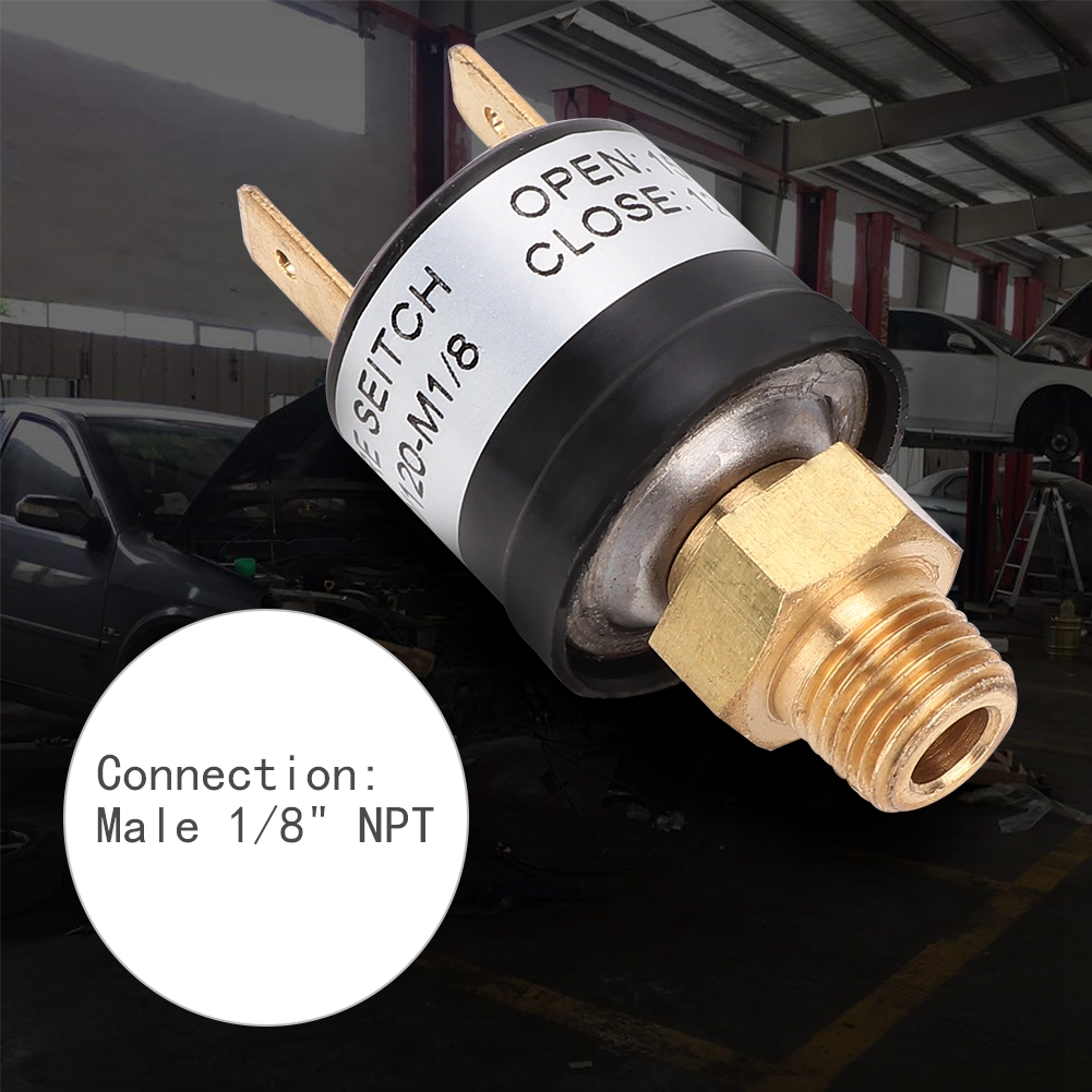 Mgaxyff Male 1/8 NPT Air Compressor Pressure Switch 120-150psi Metal Control  Switch MAPS120150T18, Air Compressor Pressure Switch, Air Compressor  Pressure Control Switch