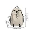 thumbnail image 3 of AuroraX Cute Backpack,Solid Durable Travel Backpack,Large Capacity Daypack,for Travel,College,Work,White, 3 of 5
